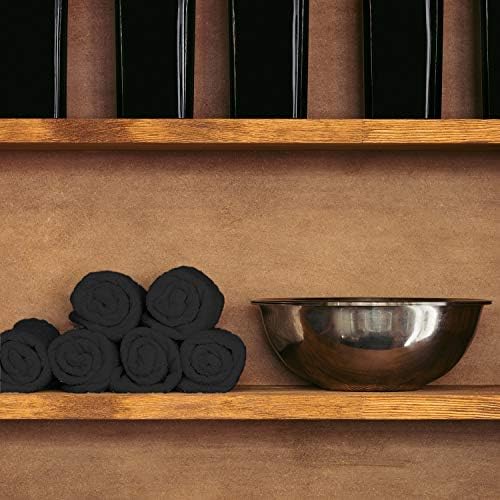Arkwright Bleach Proof Salon Towels - 12 Pack 16x27in Black