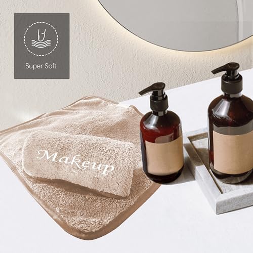 Cosy Family 10 Pack Makeup Remover Cloths - Soft Microfiber 12x12 in Brown