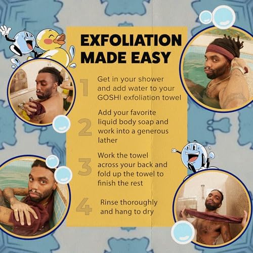 GOSHI Exfoliating Towel - Rip-Resistant Soft Made in Japan