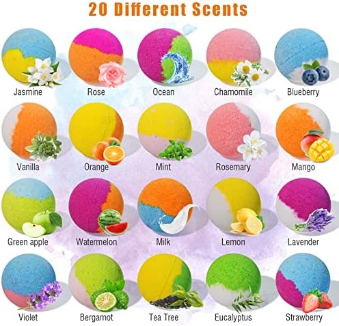 Santrela Kids Bath Bombs with Surprise Toys 20 Pack