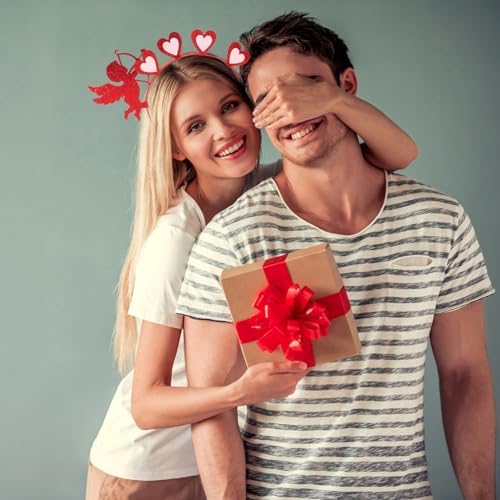 Beavorty 2pcs Cupid Heart Headband with Sequins