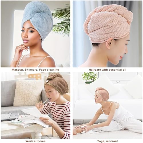 Soft Microfiber Hair Drying Towel 5 Pack for Curly Hair