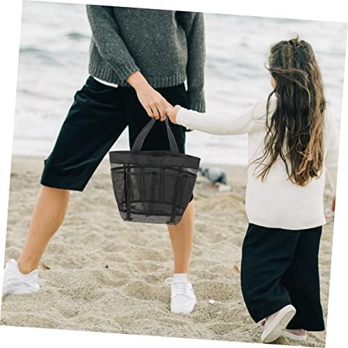 DRESSOOS 2pcs Portable Mesh Beach Bag 1