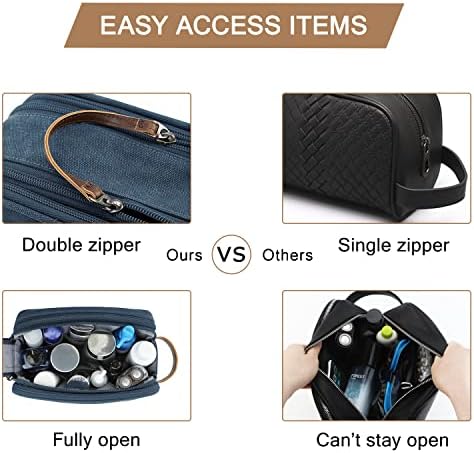 BAGSMART Toiletry Bag for Men - Medium Size Navy Blue