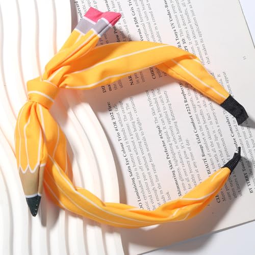 Totelux Yellow Pencil Headband for Women Girls School Events