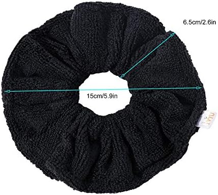 Ivyu Microfiber Hair Drying Scrunchies - 4 Pack Fast Absorbent Towel