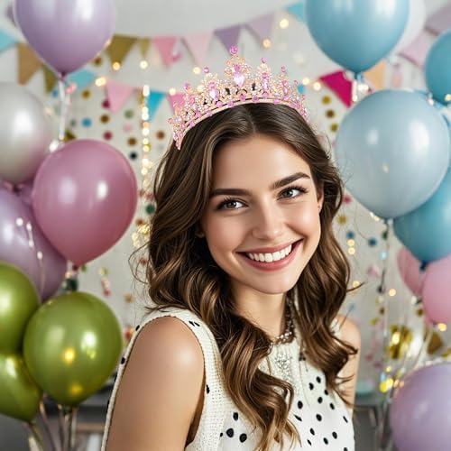 Kamirola Queen Crown with Rhinestones and Crystal Headband for Women Girls