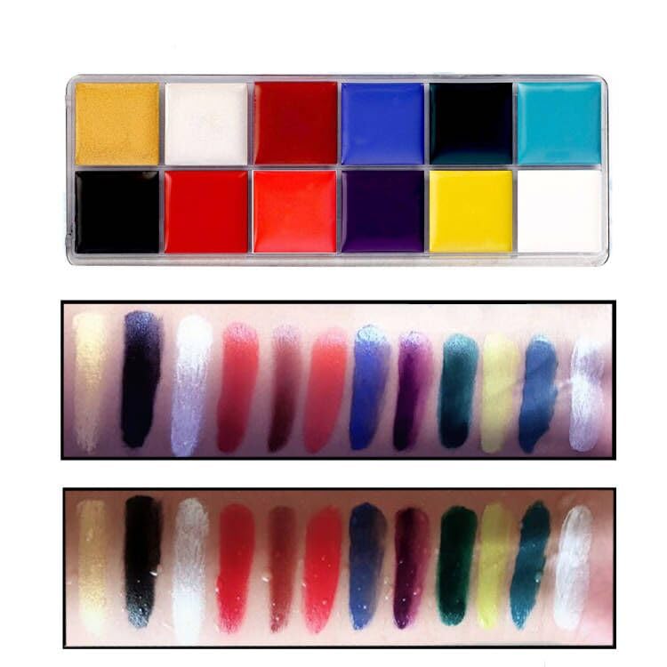 Koouood 12 Color Professional Body Paint Kit