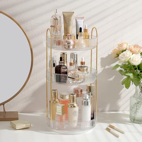 Aveniee 3 Tier Rotating Makeup Organizer White