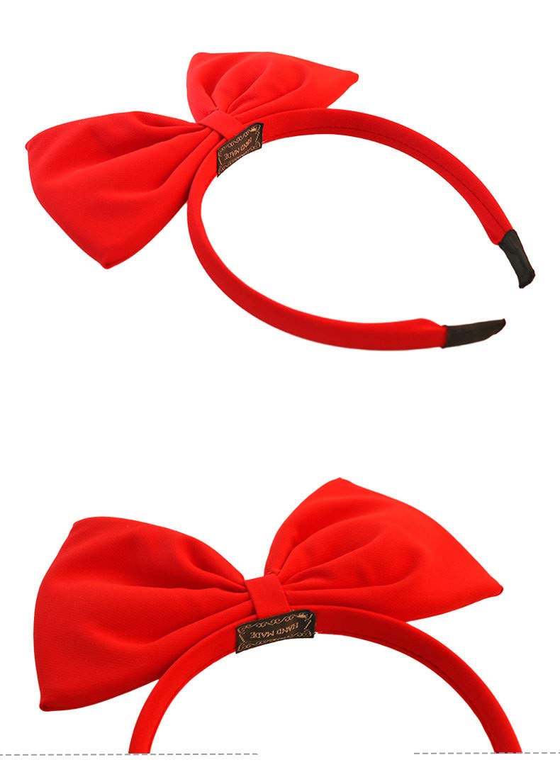 Large Red Bow Headband for Women Girls