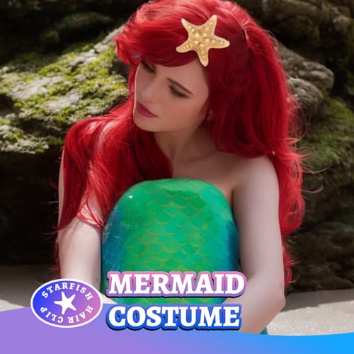 YGDZ Mermaid Hair Clips Set with Glitter Gel