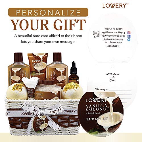 LOVERY 9 Piece Spa Gift Basket for Women and Men
