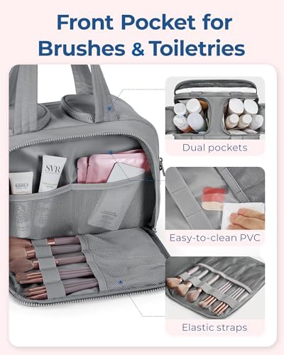 BAGSMART Travel Toiletry Bag Organizer with Handle
