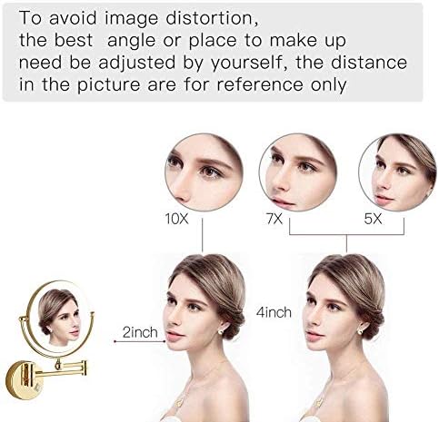 Wall Mounted Makeup Mirror with LED Light and Magnification