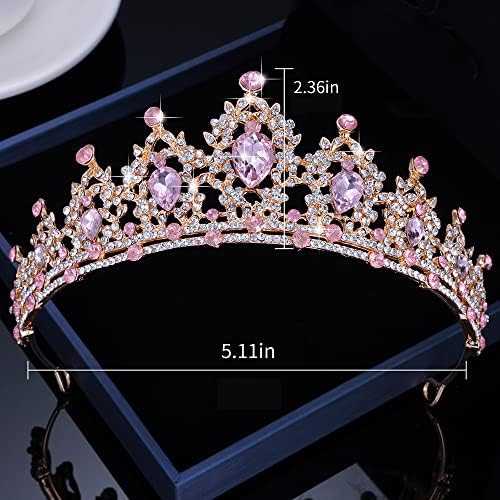 Kamirola Queen Crown with Rhinestones and Crystal Headband for Women Girls