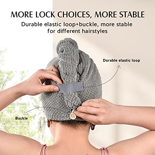 YFONG 3 Pack Large Microfiber Hair Towel Wrap 1