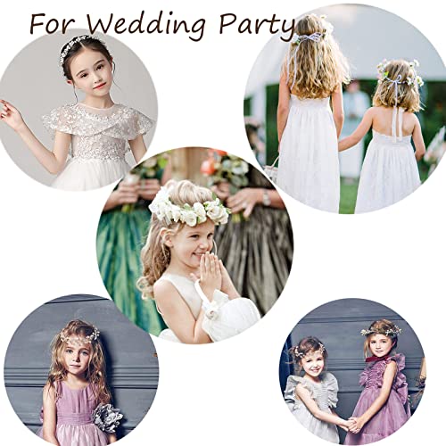 KAYZON Bridal Pearl Flower Headband Gold