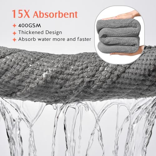 YFONG 2 Pack Thick Microfiber Hair Towel Wrap