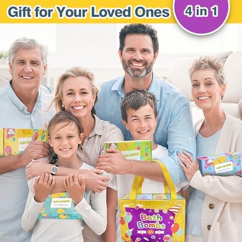 Lisotera 32 Pack Bath Bombs with Animal Toys for Kids