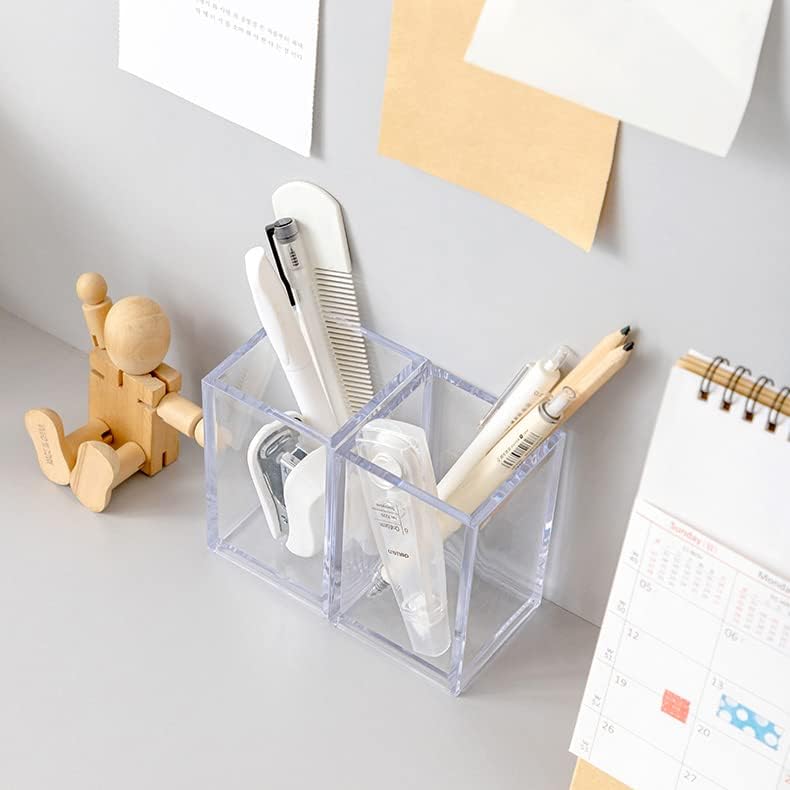 3 Pack Clear Acrylic Cosmetic Pencil Pen Holder