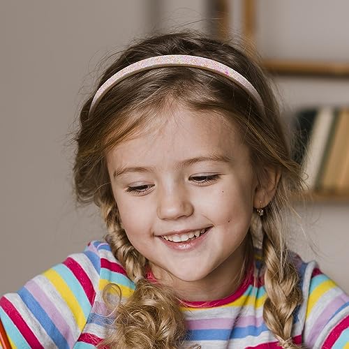Deoot Glitter Headbands for Girls 8-Pack Butterfly Bow Style