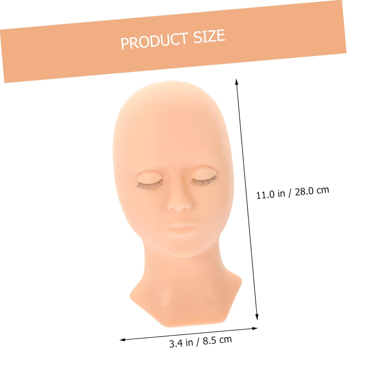 Balacoo Realistic Makeup Practice Silicone Mannequin Head with Removable Eyelids