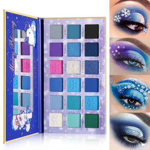Blue Christmas Eyeshadow Palette 18 Colors