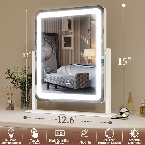FENNIO Vanity Mirror with LED Lights and Touch Control 1