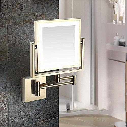 8 Inch LED Makeup Mirror with 3X Magnification and 360 Degree Swivel