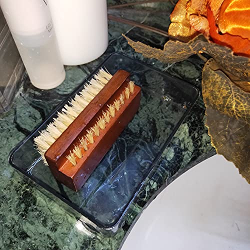 Coralpearl Wooden Nail Brush Cleaner Rosewood Two Sided