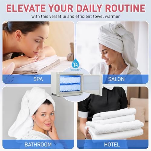 Pursonic Professional Towel Warmer with UV Sterilizer - 8L White