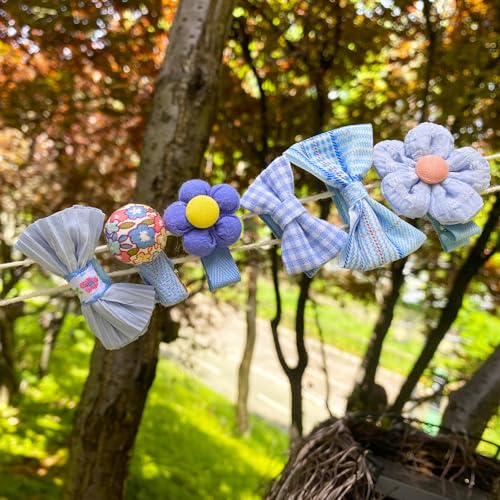 15 Pcs Cute Bows Fabric Hair Clips for Girls and Women