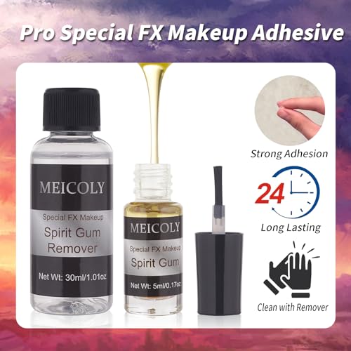 MEICOLY Spirit Gum Adhesive and Remover Combo Kit