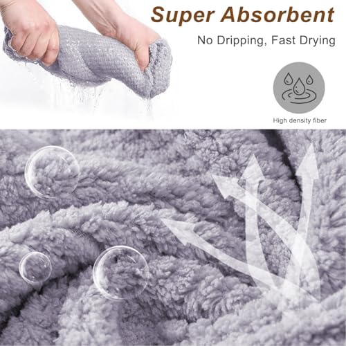 Soft Microfiber Hair Drying Towel 5 Pack for Curly Hair