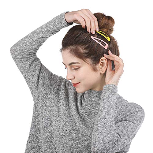 Funtopia 40 Pcs Snap Hair Clips No Slip Metal