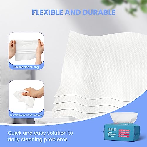 MIRUCOO 100 Sheet Organic Viscose Facial Towels