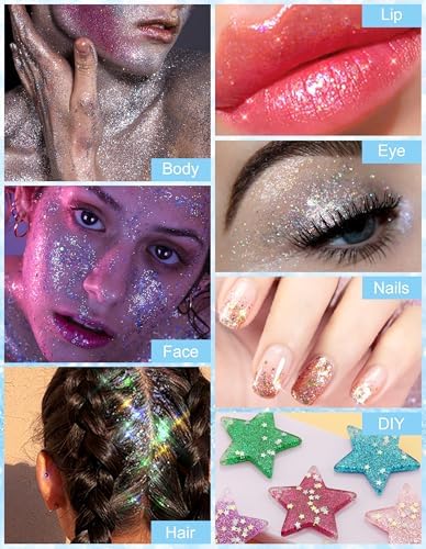 Holographic Body Glitter Gel for Face Hair Lips 1