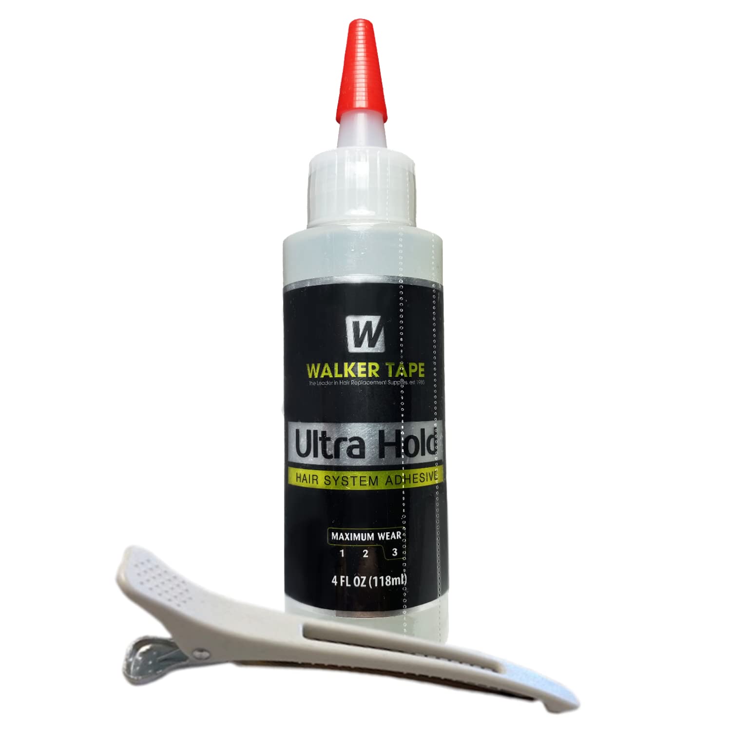 Walker Tape Ultra Hold Wig Adhesive 4oz with Sectioning Clip