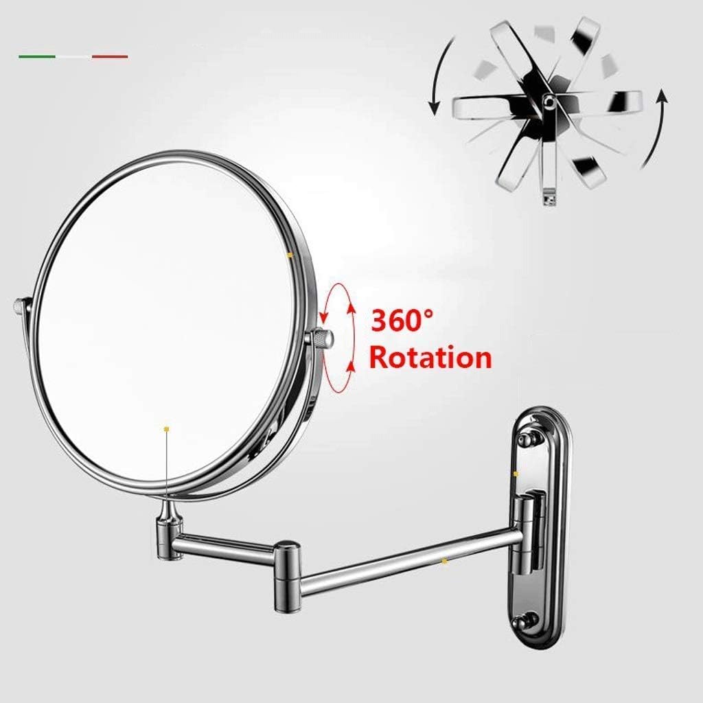 DEIHGE 6-Inch Double-Sided Makeup Mirror with 3x Magnification