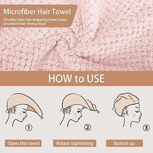 CZZXI 3 PCS Microfiber Hair Towel Set