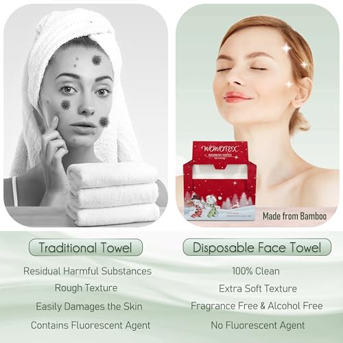 WOWOTEX Biodegradable Face Towels 1012 120 Count2 Box