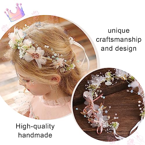 Ever Fairy Princess Flower Crystal Headpiece Pink