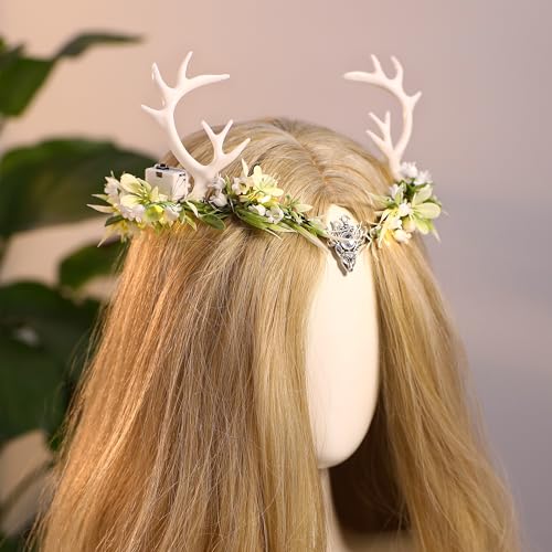 MOSTORY Light Up Antler Crown for Women