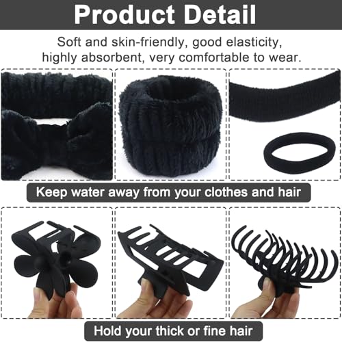 16 Pcs Spa Headband Hair Clips Set for Women