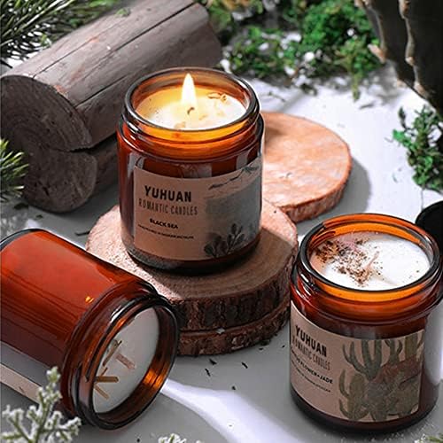 TUZAZO 12 Pack 4 Oz Amber Glass Jars with Leakproof Lids
