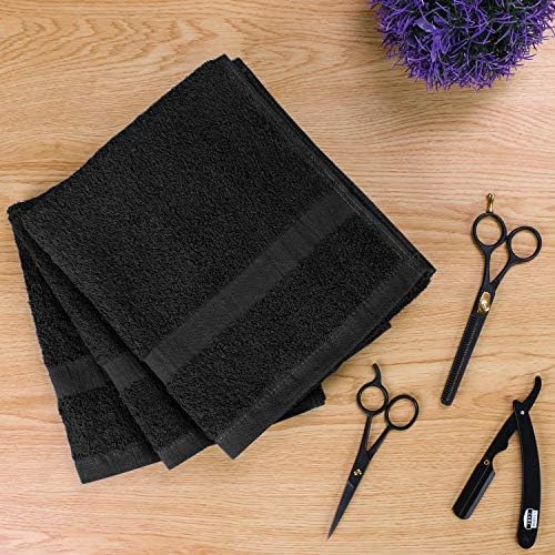Utopia Towels 24 Pack Cotton Salon Towels 16x27 Inches Black