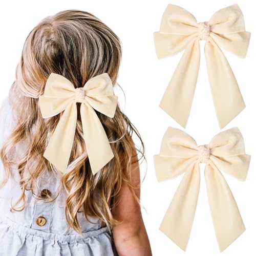 2PCS Velvet Hair Bow Clips for Women Girls Fall Kids Teens