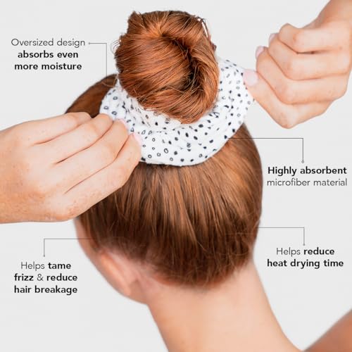 Kitsch Microfiber Hair Towel Scrunchie - 2 pcs - Dot