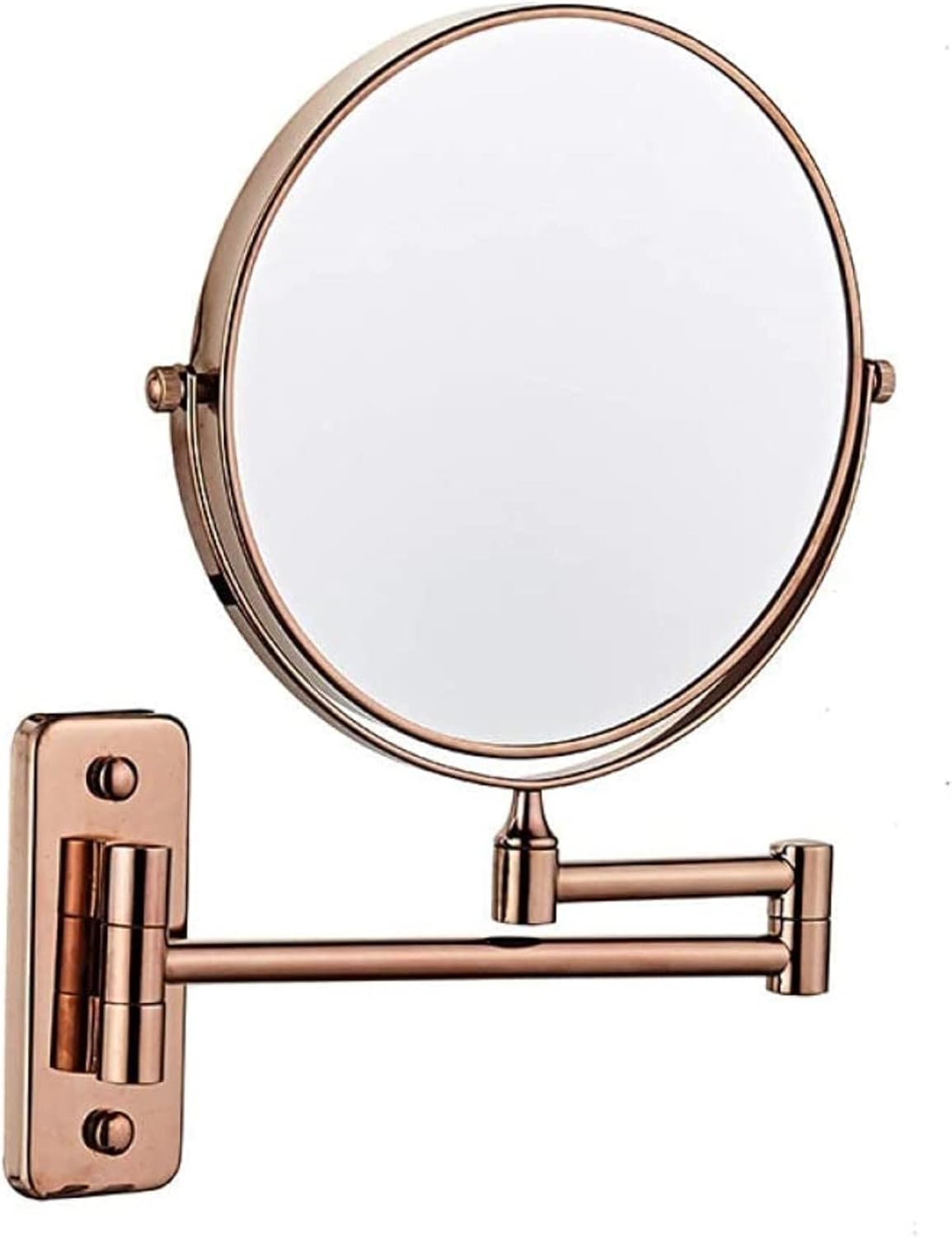 DEIHGE Makeup Mirror Wall Mount 5X Magnification Rosegold 8inch