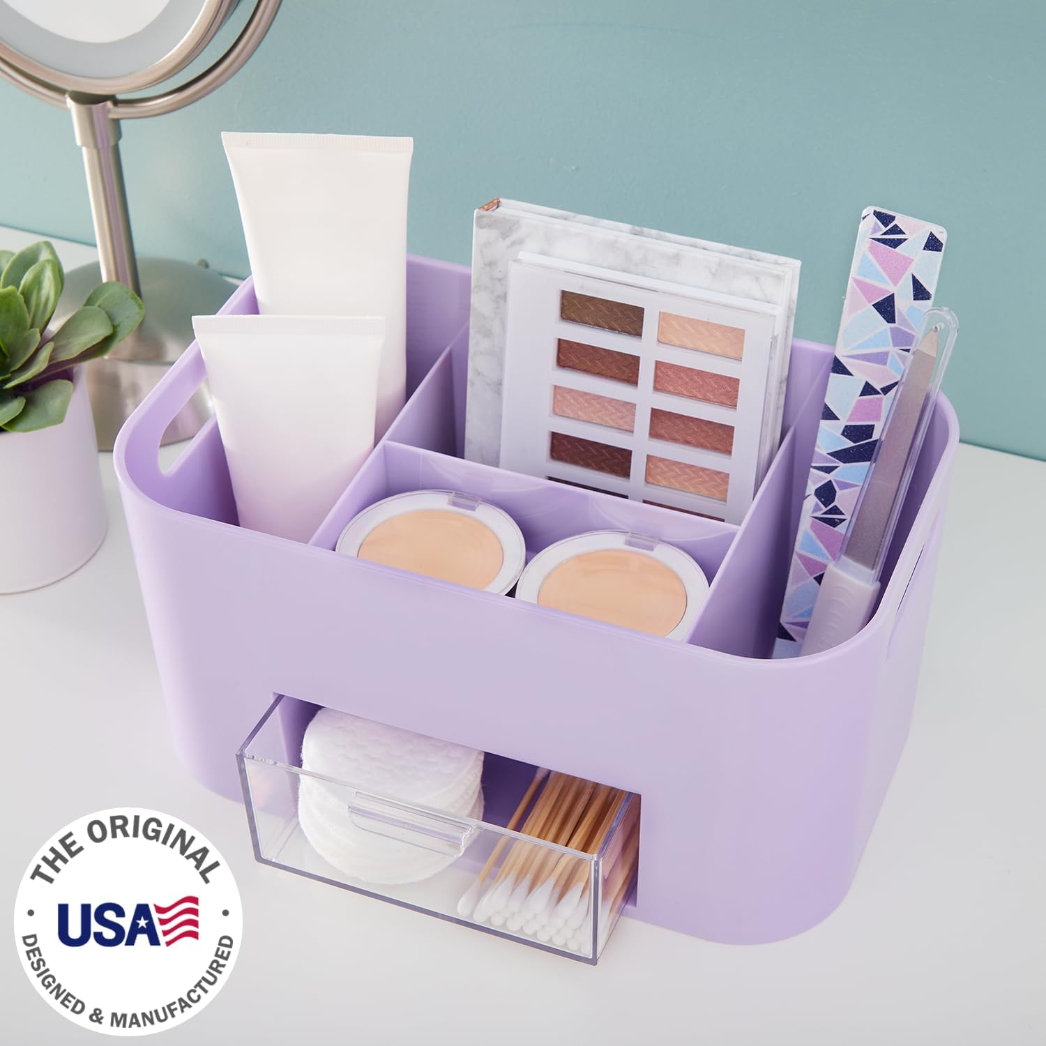 STORi Bliss Lilac Purple Makeup Organizer